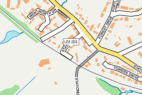 LE9 2ES map - OS OpenMap – Local (Ordnance Survey)