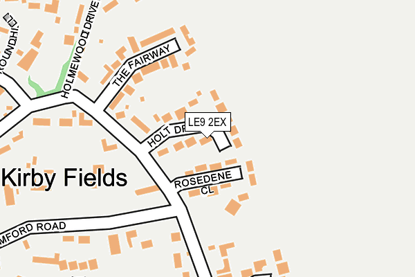 LE9 2EX map - OS OpenMap – Local (Ordnance Survey)