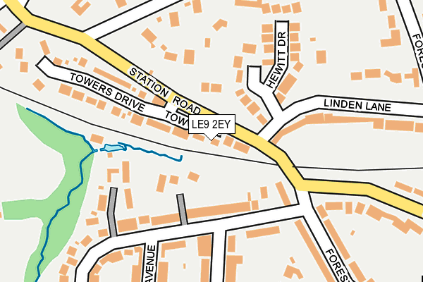 LE9 2EY map - OS OpenMap – Local (Ordnance Survey)