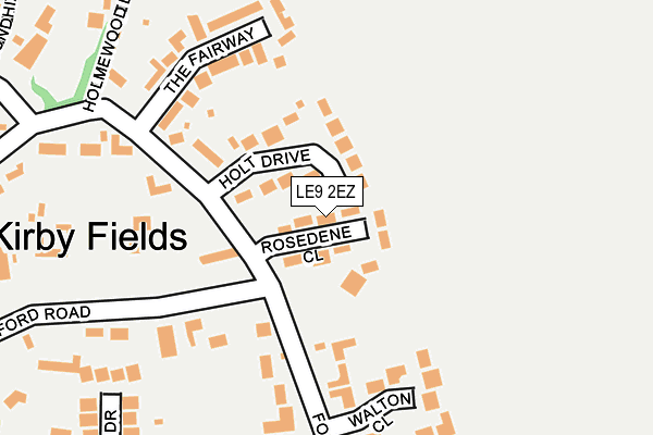 LE9 2EZ map - OS OpenMap – Local (Ordnance Survey)