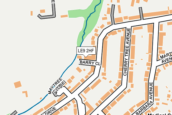 LE9 2HF map - OS OpenMap – Local (Ordnance Survey)