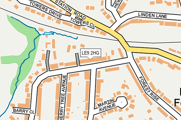 LE9 2HG map - OS OpenMap – Local (Ordnance Survey)