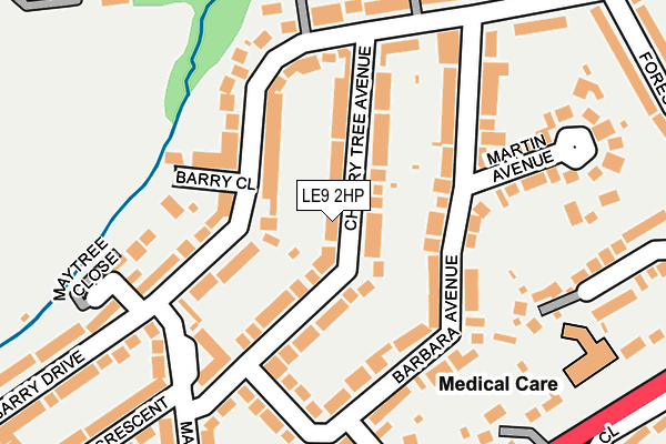 LE9 2HP map - OS OpenMap – Local (Ordnance Survey)