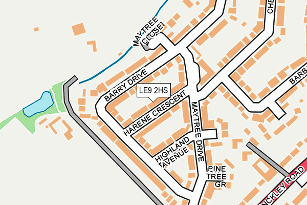 LE9 2HS map - OS OpenMap – Local (Ordnance Survey)