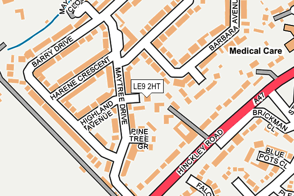 LE9 2HT map - OS OpenMap – Local (Ordnance Survey)