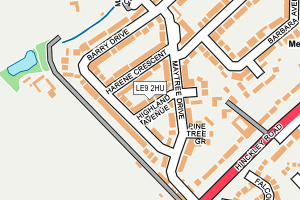 LE9 2HU map - OS OpenMap – Local (Ordnance Survey)