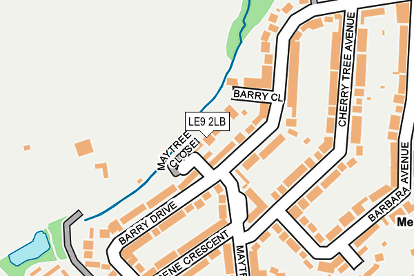 LE9 2LB map - OS OpenMap – Local (Ordnance Survey)