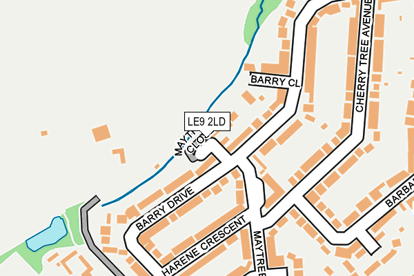 LE9 2LD map - OS OpenMap – Local (Ordnance Survey)