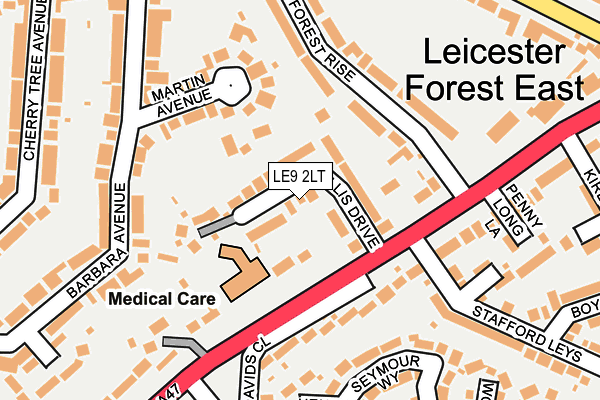 Map of ADVANCED PLUMBING (LEICESTER) LIMITED at local scale