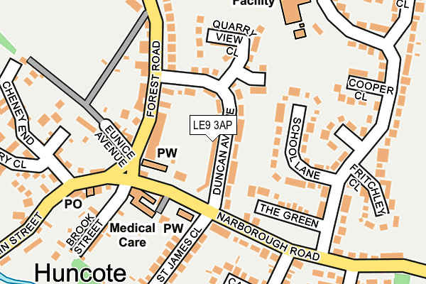 LE9 3AP map - OS OpenMap – Local (Ordnance Survey)