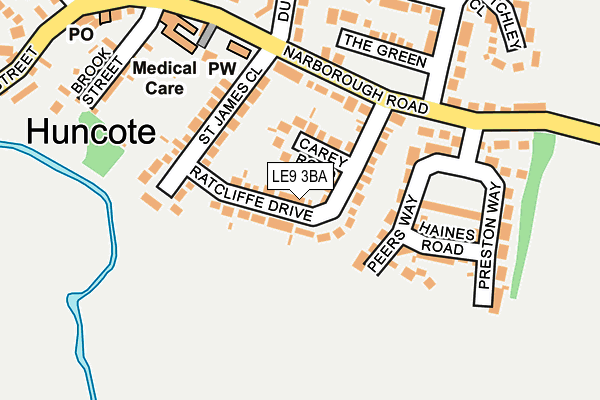 LE9 3BA map - OS OpenMap – Local (Ordnance Survey)