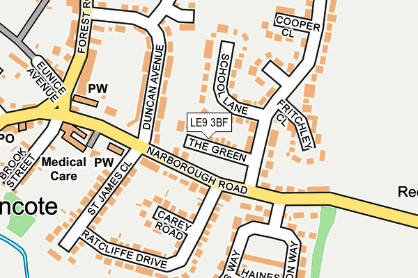 LE9 3BF map - OS OpenMap – Local (Ordnance Survey)