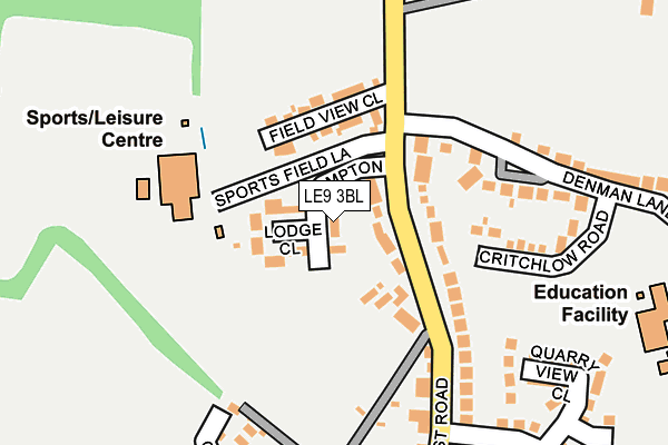 LE9 3BL map - OS OpenMap – Local (Ordnance Survey)