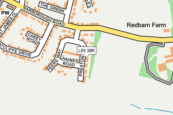 LE9 3BR map - OS OpenMap – Local (Ordnance Survey)