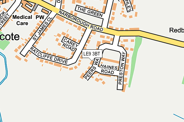 LE9 3BT map - OS OpenMap – Local (Ordnance Survey)