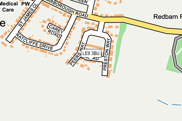 LE9 3BU map - OS OpenMap – Local (Ordnance Survey)