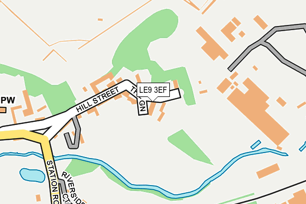 LE9 3EF map - OS OpenMap – Local (Ordnance Survey)