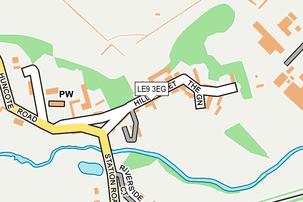 LE9 3EG map - OS OpenMap – Local (Ordnance Survey)