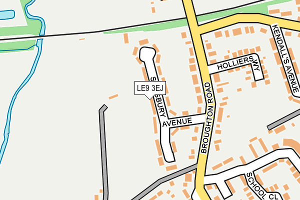 LE9 3EJ map - OS OpenMap – Local (Ordnance Survey)