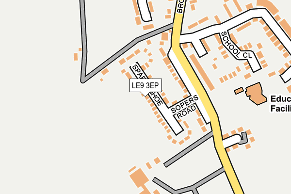 LE9 3EP map - OS OpenMap – Local (Ordnance Survey)