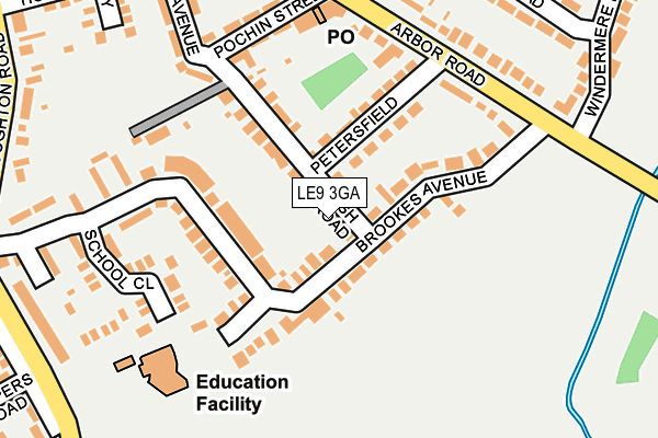 LE9 3GA map - OS OpenMap – Local (Ordnance Survey)