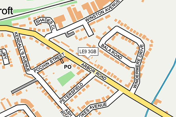 LE9 3GB map - OS OpenMap – Local (Ordnance Survey)