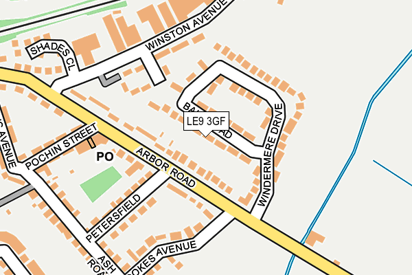 LE9 3GF map - OS OpenMap – Local (Ordnance Survey)