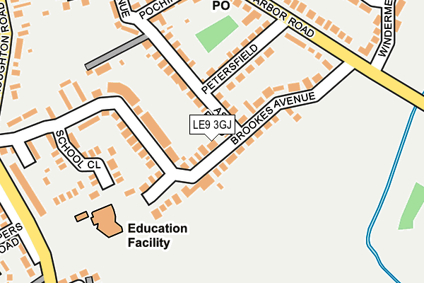 LE9 3GJ map - OS OpenMap – Local (Ordnance Survey)