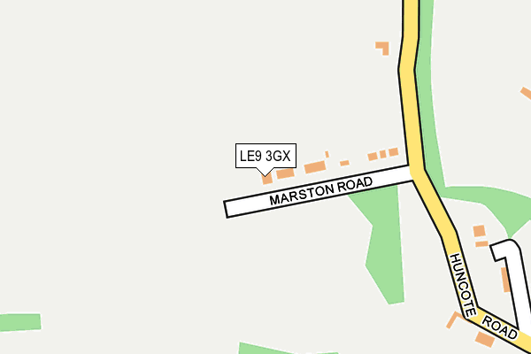 LE9 3GX map - OS OpenMap – Local (Ordnance Survey)