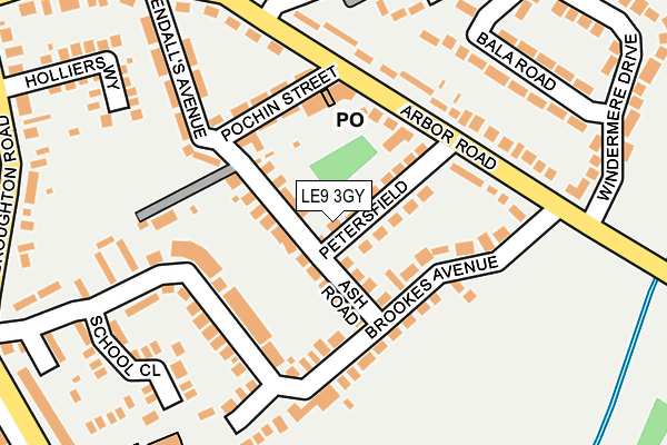 LE9 3GY map - OS OpenMap – Local (Ordnance Survey)