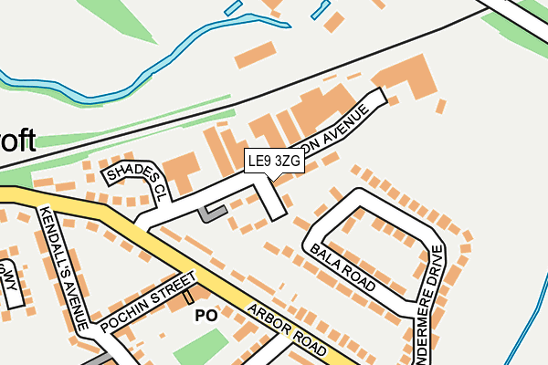 LE9 3ZG map - OS OpenMap – Local (Ordnance Survey)