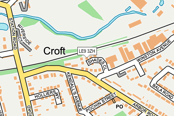 LE9 3ZH map - OS OpenMap – Local (Ordnance Survey)