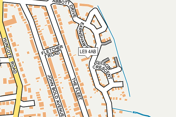 LE9 4AB map - OS OpenMap – Local (Ordnance Survey)