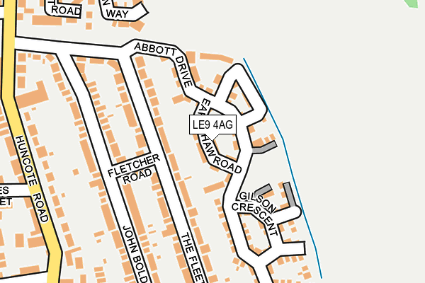 LE9 4AG map - OS OpenMap – Local (Ordnance Survey)