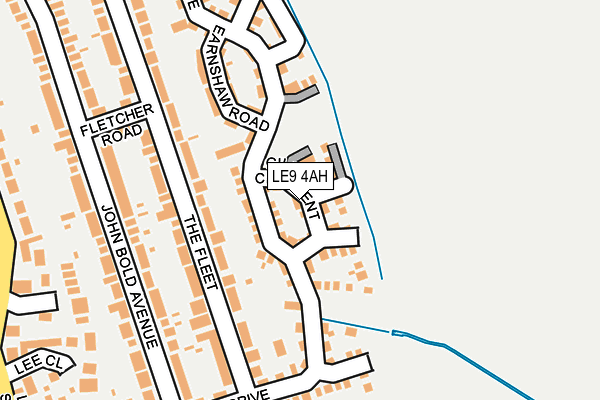 LE9 4AH map - OS OpenMap – Local (Ordnance Survey)