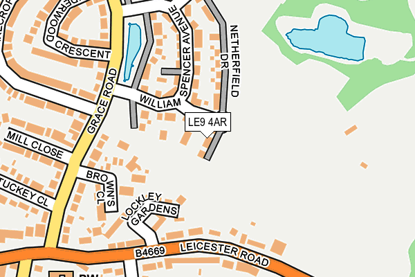 LE9 4AR map - OS OpenMap – Local (Ordnance Survey)