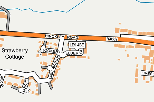 LE9 4BE map - OS OpenMap – Local (Ordnance Survey)