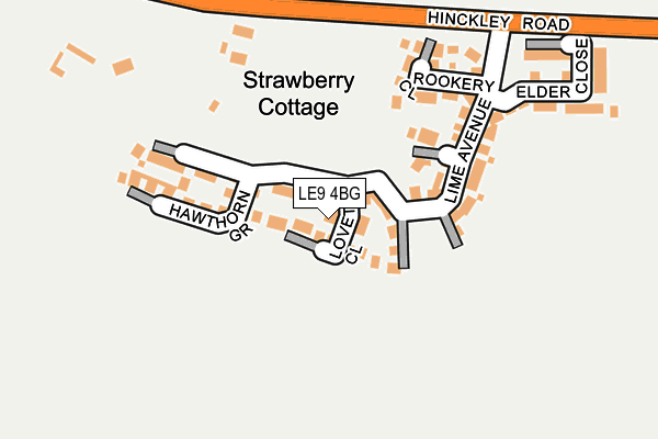 LE9 4BG map - OS OpenMap – Local (Ordnance Survey)