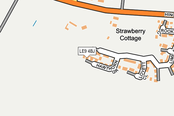 LE9 4BJ map - OS OpenMap – Local (Ordnance Survey)