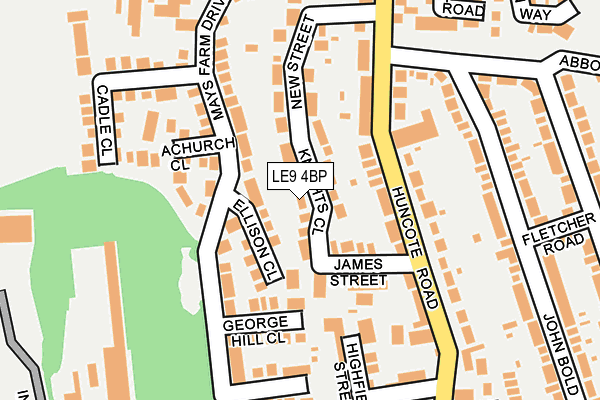 LE9 4BP map - OS OpenMap – Local (Ordnance Survey)