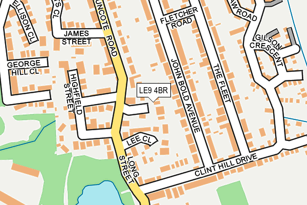 LE9 4BR map - OS OpenMap – Local (Ordnance Survey)