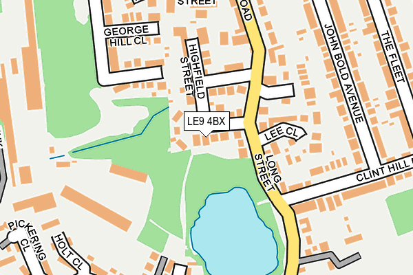 LE9 4BX map - OS OpenMap – Local (Ordnance Survey)