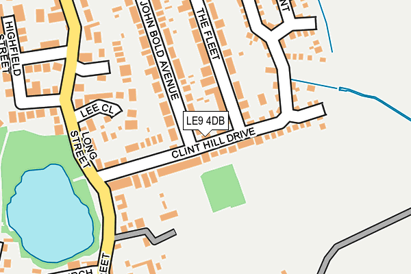 LE9 4DB map - OS OpenMap – Local (Ordnance Survey)