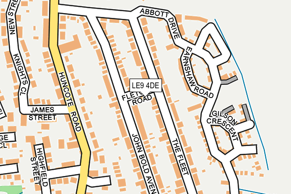LE9 4DE map - OS OpenMap – Local (Ordnance Survey)
