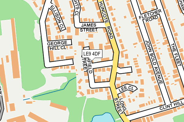 LE9 4DF map - OS OpenMap – Local (Ordnance Survey)