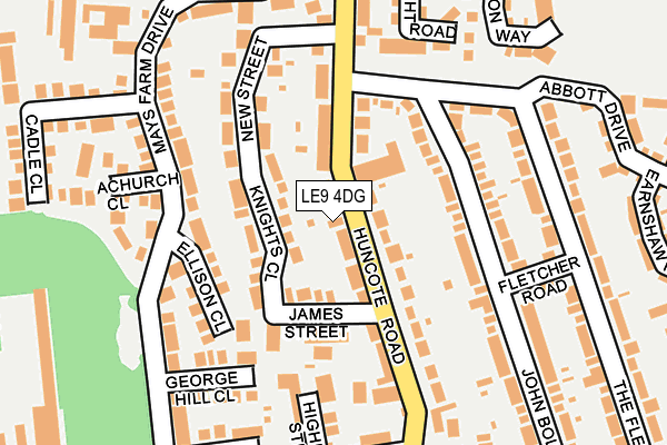 LE9 4DG map - OS OpenMap – Local (Ordnance Survey)