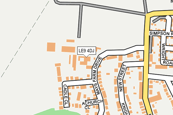 LE9 4DJ map - OS OpenMap – Local (Ordnance Survey)