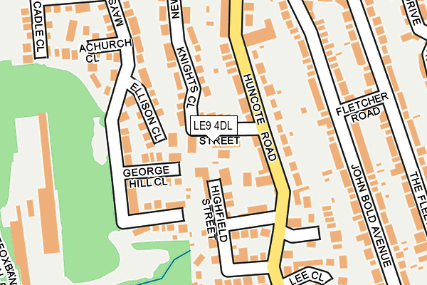 LE9 4DL map - OS OpenMap – Local (Ordnance Survey)