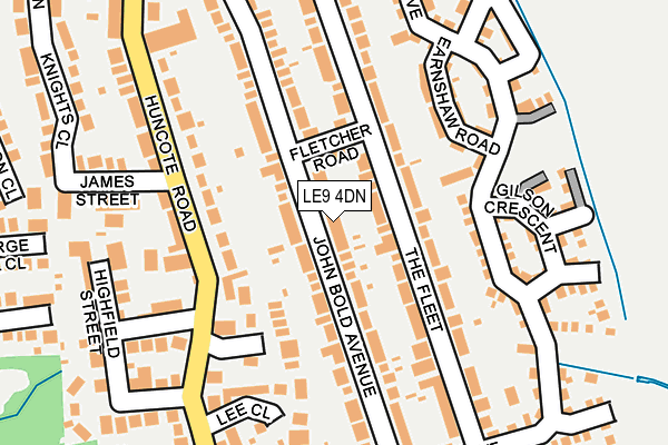 LE9 4DN map - OS OpenMap – Local (Ordnance Survey)