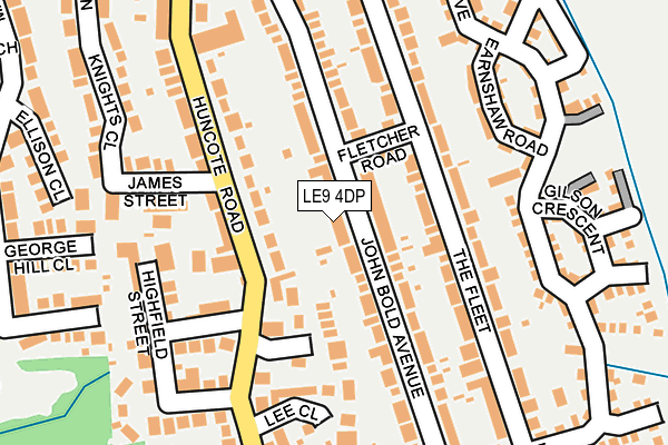 LE9 4DP map - OS OpenMap – Local (Ordnance Survey)